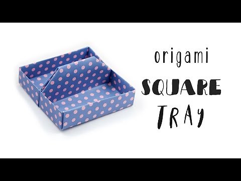 Origami Square Tray Tutorial - Toolbox / Box / DIY Desk Organiser - Paper Kawaii
