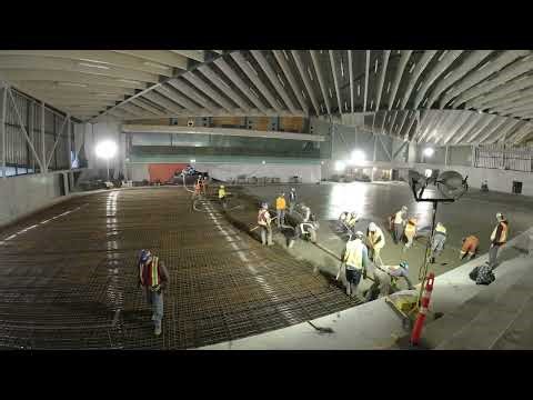 Rosemary Brown Arena: Concrete being poured