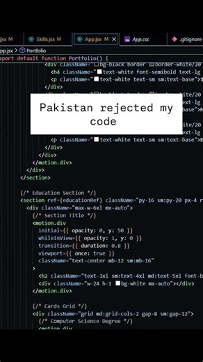 Pakistan rejected my project 😔 #coding #pakistan #programming #error #devlopment #codinglife