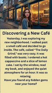 ☕Discovering a New Café | Reading & Listening Practice #esl #cafe #discover