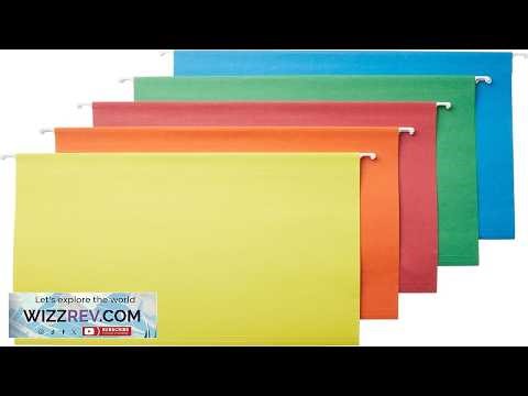 Amazon Basics Hanging Organizer File Folders for Efficient Filing Assorted Colors Letter