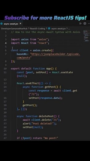 How to use the Async- Await Syntax with Axios ReactJS #reactjs #async #await #callback#syntax#update