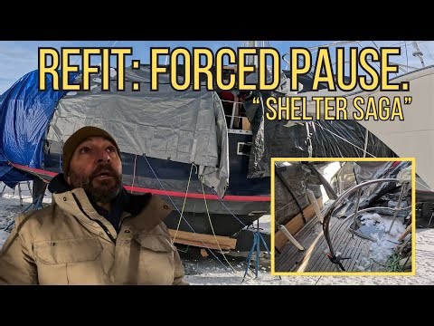 Part 2: Sailboat Refit Shelter Destroyed by Storm! Full Collapse, Damage & What Happens Next