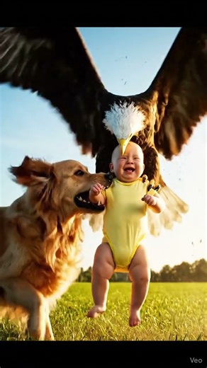 Hero Dog Saves Baby from Eagle Attack 🦅 | Incredible Animal Rescue 3D Animation