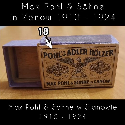 Etykiety zapałczane 1910-1924 Sianów Zanow