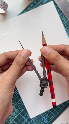 131K views · 1.8K reactions | Using compass DRAWING #reels | Sabia Alam | Facebook