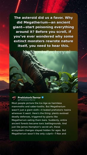 The asteroid did us a favor. Why did Megatherium—an ancient giant—start poisoning everything around