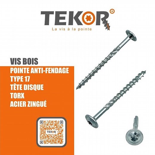 Vis à bois Tekor - La vis à la pointe