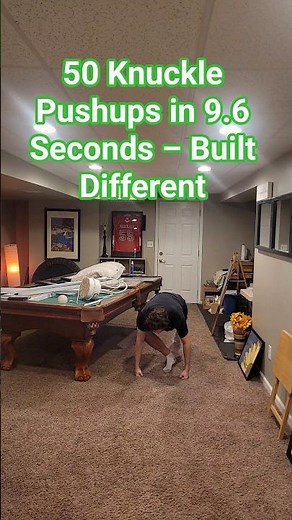 50 Knuckle Pushups in 9.6 Seconds – Built Different