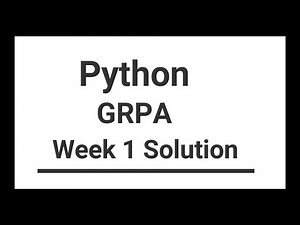 IITM Online BSc Degree Python grpa week 1 assignment solution | Foundation level | May Term
