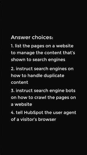 The purpose of a robots.txt file is to: