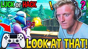 Tfue in SHOCK when a controller GOD aimbots him! | Fortnite Hub
