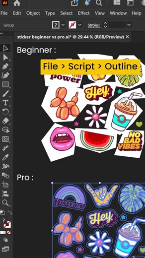 Adobe Illustrator Outline Script | Easy Vector Text & Shape Outline Design for Beginners