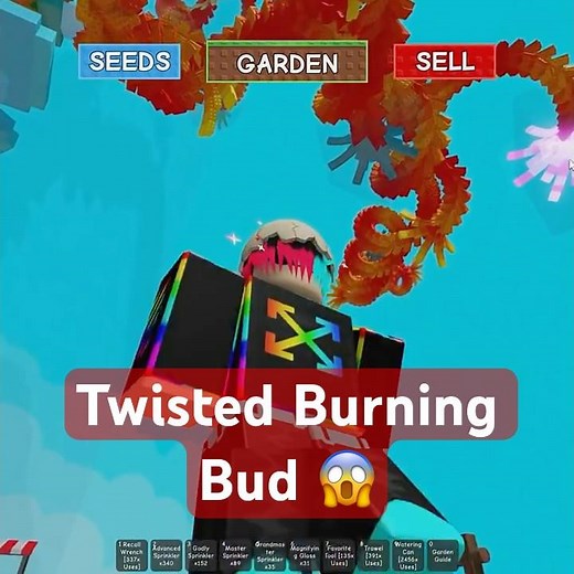 Longest & Twisted Burning Buds EVER! #growagarden #roblox