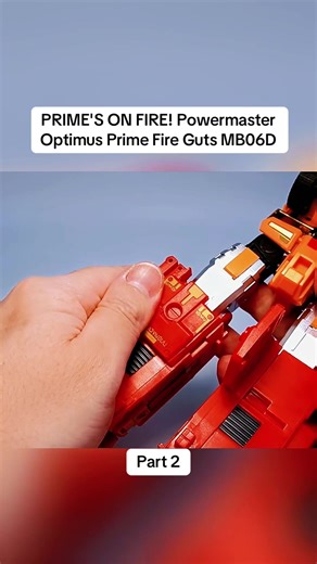 PRIME'S ON FIRE! Powermaster Optimus Prime Fire Guts MB06D Part 2 #transformers #fanmade #conceptart #custombuild #optimusprime