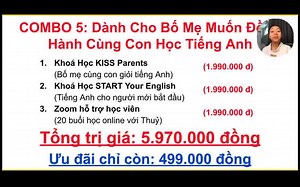 2K views · 1.9K reactions |  ƯU ĐÃI ĐỒNG GIÁ - KHOÁ HỌC TIẾNG ANH ONLINE - MỪNG NĂM MỚI 2022  ✅ Nhân dịp Tết đến Xuân về, Thuỷ có 5 Combo ĐỒNG GIÁ dành cho bạn.  Bấm vào Link để nhận ngay: https://kissenglishcenter.com/combo/ ⚠️ Đây là ưu đãi LỚN NHẤT NĂM và chỉ diễn ra 1 lần duy nhất, cho 50 người đầu tiên! Vì vậy, hãy đăng ký ngay nhé. | KISS English | Facebook