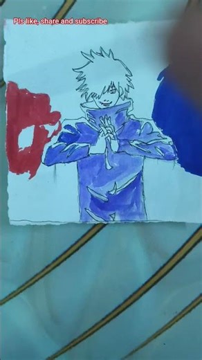 Gojo using hollow purple #jujutsukaisen #drawing