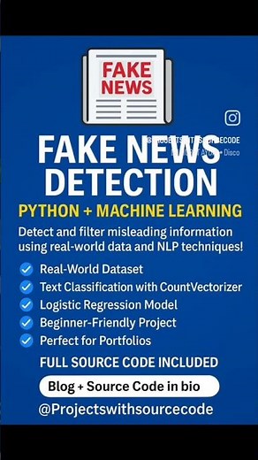 Fake news detection !! Python + ML 🔥 #Ai #Python #chatgpt