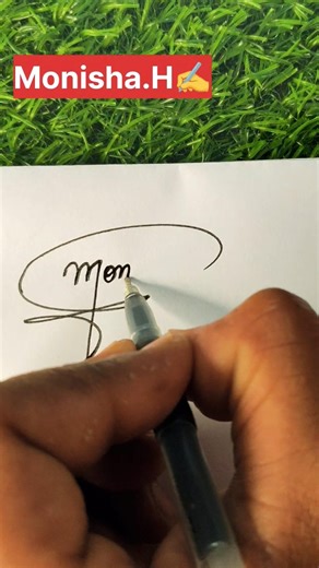 Monalisa.H Name Signature ✍️ | Stylish Handwriting #shorts