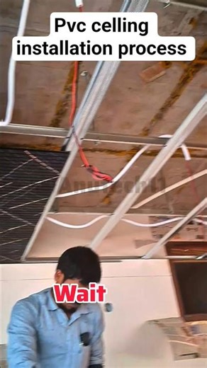 how to install PVC ceiling lower pannel installation design #Anutech11# trending #shorts feed##home