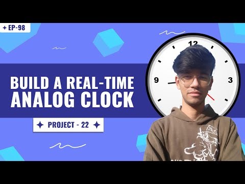 Build an Analog Clock with HTML, CSS & JS | Project-22 | EP-98