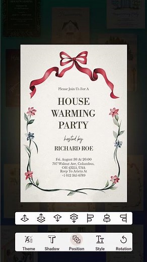 Design Housewarming Invitation Card with 1invites #housewarminginvitation #housewarmingparty