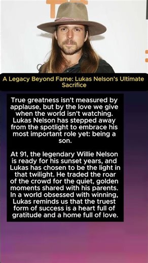 A Legacy Beyond Fame: Lukas Nelson’s Ultimate Sacrifice
