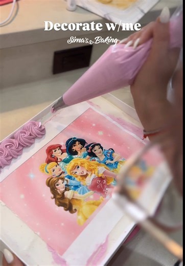 Custom Princess Sheet Cake for Birthday Celebrations