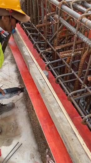 Drilling Hole For Tie Beam Formwork #construction #shorts #structure #engineering | Home Dreams & Builders