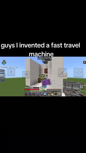 Railgun Fast Travel Machine in Minecraft