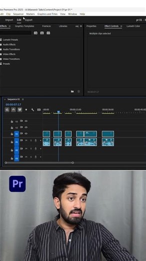 Premiere Pro Best trick in telugu | learn video editing in telugu #shorts #videoediting