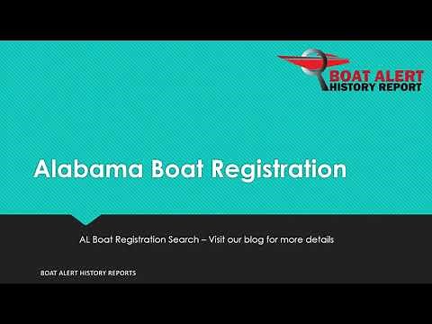 Alabama Boat Registration Basics