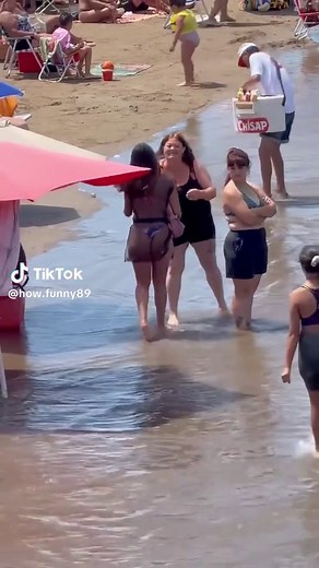 Sunny Beach Day and Swimming Fun