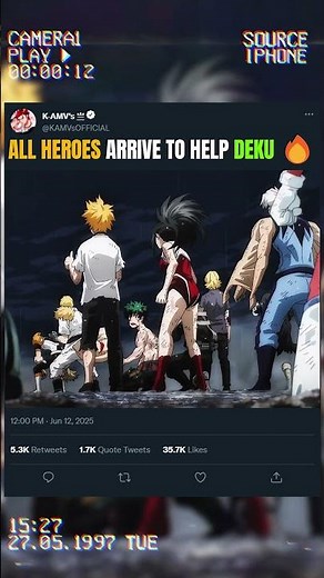 ALL HEROES ARRIVE TO HELP DEKU 🔥 | #anime #animeedit #myheroacademia