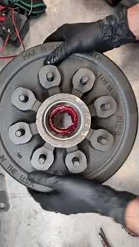 loading a hub/drum for trailers. Trailer hub replacement.
