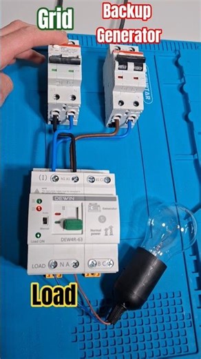 63A ATS Transfer Switch Changeover Backup Dual Power Automatic Switch #diy #electricity #electrical