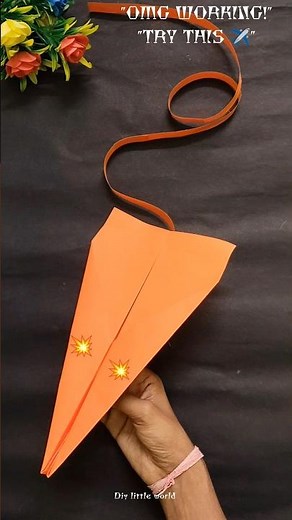 ✈️ DIY Flying Airplane Game 😱 | Paper Trick That Really Works! #papercraft #shorts #flyingfun #diy