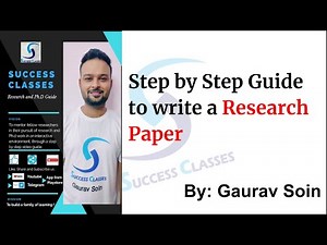 Step by Step Guide to write a Research Paper (For Beginners) | PhD | M.Phil.| Research