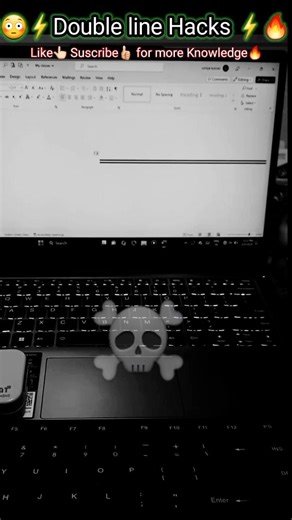 How to Insert Double Line in 1 Second! Word mein Double Line kse banaye? #viral #msword #bgm #short