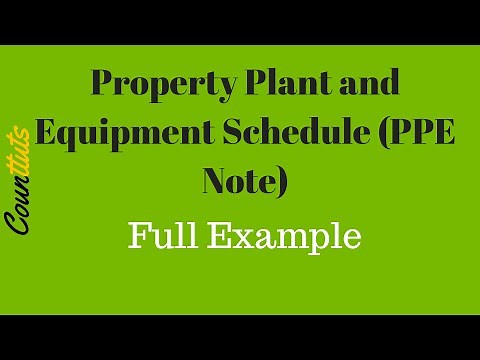 Property Plant and Equipment Schedule (PPE Note) FULL EXAMPLE