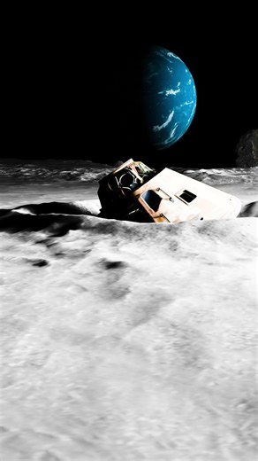 Alien Ship Crashed on the Moon's Surface | Real Footage? #space #moon #alien