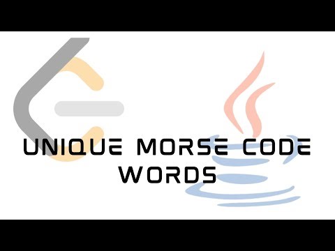 LeetCode 804 : Unique Morse Code Words | Solution in JAVA