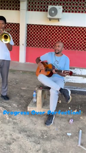 He just started learning trombone… and he’s already playing a full song 👏🏽 Progress over perfection. #BeginnerMusician #Trombone #MusicEducation #SaintLuciaTalent #MusicHubSLU | Lestan Celestin