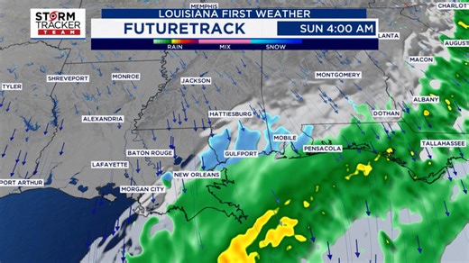Baton Rouge weather: Rain likely through Easter weekend