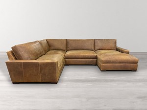 Braxton Leather L Sectional Sofa with Chaise