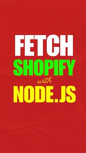 How to Fetch Shopify Products with Node js #Shopify #NodeJS #CodingTutorial