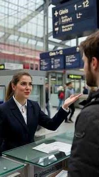 Am Bahnhof ein Ticket kaufen: Conversation auf Deutsch (B2) – Reisen & Alltag