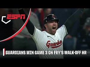 GAME 3 WALKOFF 🔥 David Fry’s HR wins it for Cleveland | ESPN MLB