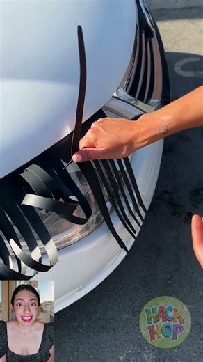 Car Eyelashes DIY for a Makeover?! 🤯🚗 #car