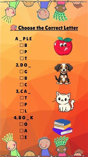 Find the Correct Spelling | English Worksheet for Kids.